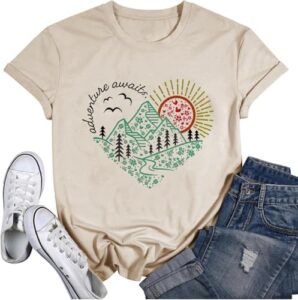 Women Adventure Awaits Graphic T-Shirt