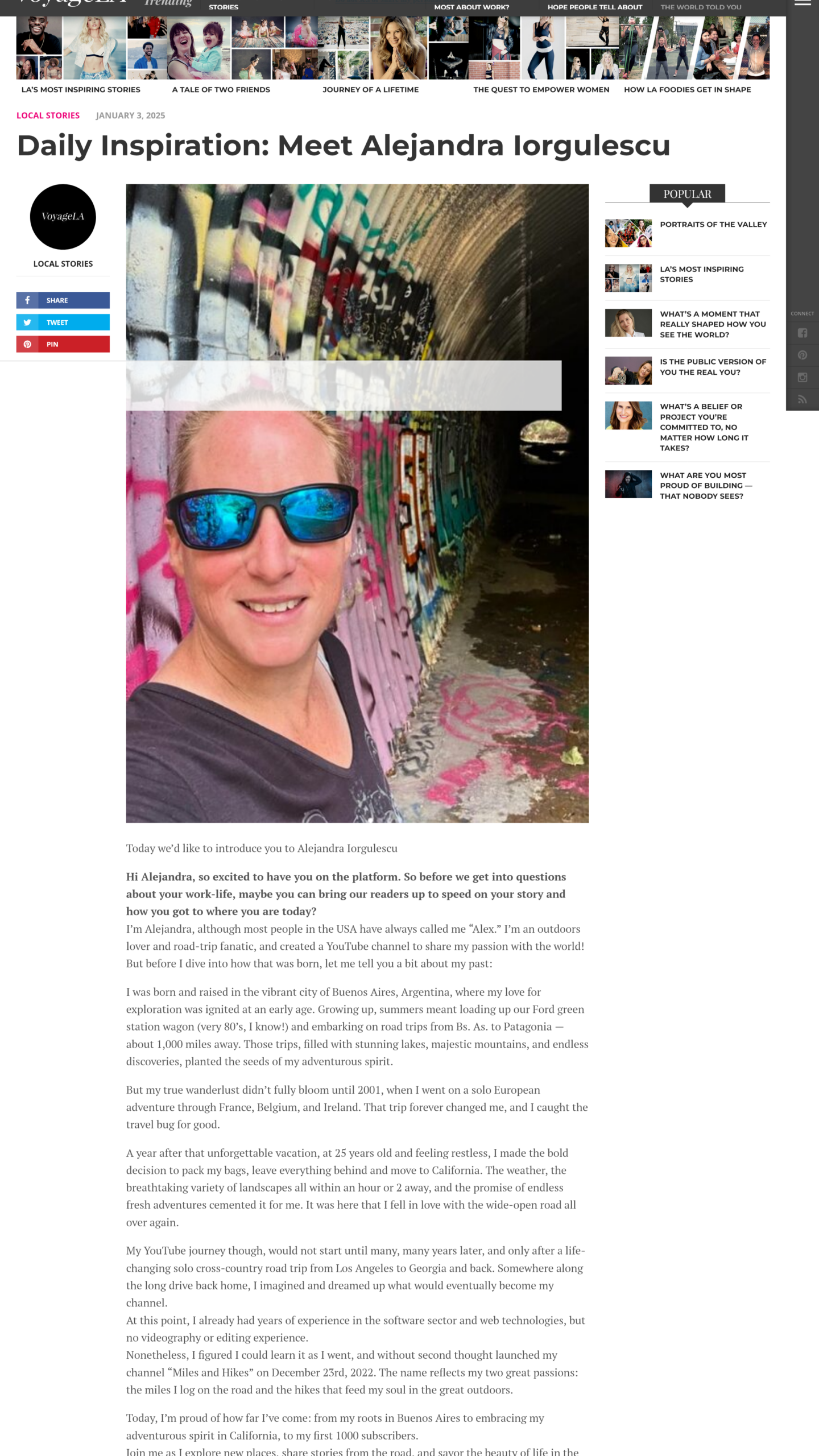 VoyageLA Magazine Interview